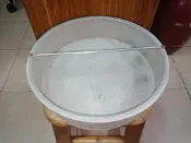 中古陳H4 白鐵網盆 白鐵濾水盆 不鏽鋼網鍋 白鐵網鍋 孔徑不明 細孔 500元 實照使用痕跡 請先詢問 有貨再下標