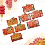 橫版新年紅包袋4入｜除夕 新年 春節 過年 新年紅包 過年紅包袋 開運 開春 DS028934