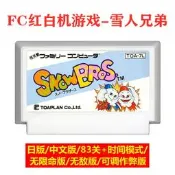 【愛拼好貨】FC任天堂遊戲卡帶雪人兄弟日版8位卡83關時間1模式無敵版雪山兄弟