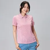 【ATUNAS 歐都納】女款Polygiene涼感抑菌短袖POLO衫(A1PS2404W糖果粉/吸濕排汗/抗UV防曬/透氣/抗臭)