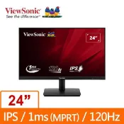 開學優惠ViewSonic VA240A-H 23.8吋IPS100Hz更新頻率及1ms反應時間