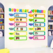 生日快樂展示欄幼兒園走廊佈置3d牆貼