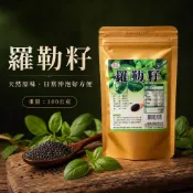 公司直營 100g 羅勒籽 羅勒 小紫蘇 明列子 沖泡 膳食纖維 水溶性纖維 膨脹 天然 無添加 穎禎企業有限公司