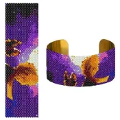 Peyote 圖案手鍊，串珠手鍊，Miyuki Delica 圖案，Peyote Stitch
