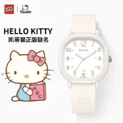 【台灣出貨】HelloKitty 凱蒂貓 三麗鷗正版聯名 初高中小學生考試手錶 防水夜光 進口機芯 柔軟矽膠錶帶 女