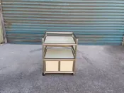 【安鑫】2.1尺開門三層置物架/三層附輪鋁架/推車餐車/茶水架/電器櫃/電器架/廚房收納櫃/碗盤櫃/醬料櫃【A117】