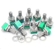 RK097NS單聯雙聯電位器小B5K/10K/20K/50K/100K功放音量音響音箱