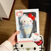 【嚴選臻品】可愛冰淇淋甜筒造型Kitty貓包掛件變裝玩偶鑰匙扣掛飾送女友禮物