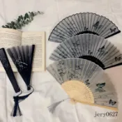 🔥臺灣發貨🔥古香古色扇子古風小扇子素雅清冷新中式折扇優雅氣質百搭折疊扇