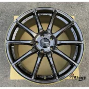 全新鋁圈 正日本原裝 Rays 57TRANSCEND 18吋 旋壓 5孔114.3 8J 亮灰黑色滾黃邊 (現貨)