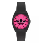 ADIDAS 愛迪達 Project Two 樹脂錶帶_AOST25548_黑X螢光粉_38mm