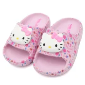 新竹兩隻老虎親子舘 SANRIO HELLO KITTY 凱蒂貓 拖鞋 童鞋 防水 碎花 粉 R9817 (823648)