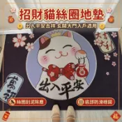 招財貓絲圈地墊 玄關地墊 絲圈地墊 防滑地墊 門口地墊 大門地墊 門口地墊刮泥 進門地墊 刮泥地墊 地墊 入戶門地墊