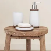 【MioMall 米歐廣場】舒蕾馬Sorema 歐風品味RUSTIC-白棕/灰棕 洗手乳罐/沐浴乳罐(★渡假飯店衛浴品味★)