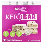 【iHerb】The No Sugar Company, Keto Bar™，生日蛋糕，12 條，每條 40 克
