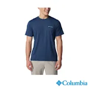 Columbia 哥倫比亞 男款-防曬UPF50快排短袖上衣-深藍-UAE55450NY/JS