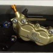 Brembo 金底銀字+卡座+油管螺絲+螺絲*2+N12+福士剎車油+Frando 鼓煞皮