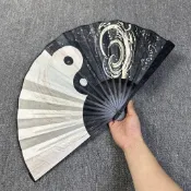 龍泉扇子太極玄竹金剛扇全金屬扇骨折扇古典風收藏送禮工藝扇擺件臺灣出貨🌈