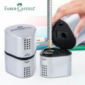 全球選品1館 生活百貨 德國FABER-CASTELL輝柏嘉美術削筆器學生兒童3孔行動式卷筆刀