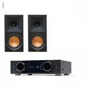 【Klipsch】RP-600M II 書架型喇叭-黑檀+Onkyo Y-40網路串流綜合擴大機