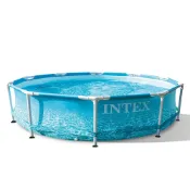 (店+)【INTEX】【INTEX】海濱圓形框架游泳池 305*76cm(4485L)適用6歲+