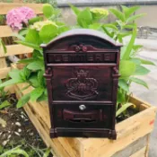 信箱訂製 訂製門牌 歐式復古信箱 美式信箱 創意信箱 鐵藝信箱 室外家居庭院裝飾道具攝影 壁掛式郵箱