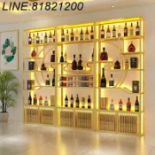 公司貨 免運速發 鐵藝酒架酒櫃展示架酒莊紅酒櫃落地白酒展示櫃靠墻葡萄酒架商用