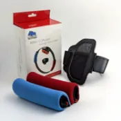 玉山最低比價網 [3玉山網] JOY-CON 手把腿部固定帶+健身環握把套 運動綁腿帶 適 NS Nintendo Switch Sports 健身環大冒險 可調節鬆緊遊戲配件 HH2