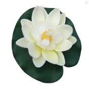 Toyutw)7寸人造漂浮蓮花水池泡沫荷葉假百合墊浮池家用池塘魚缸裝飾植物