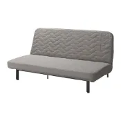 【IKEA 宜家家居】NYHAMN 三人座沙發床，附泡棉床墊/knisa 灰色/米色