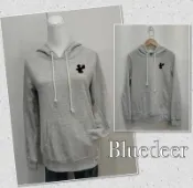 ☀️二手衣☀️Bluedeer 美國藍鹿 女款 灰色長袖連帽上衣T恤S號AK00237