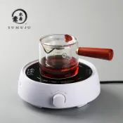 協貿國際日用品生活8館 耐高溫玻璃煮茶壺側把煮茶器小青柑過濾泡茶壺家用電陶爐茶具套裝