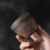 🔥臺灣熱賣/免運/限時特惠🔥菩提杯 日式鎏金鐵釉品茗杯聞香杯 陶瓷功夫茶具茶杯小號主人杯