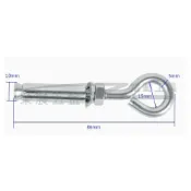 (店+)10mm 304不鏽鋼壁虎掛鉤 膨脹螺絲 壁虎鉤 壁虎 掛勾 吊環 膨脹螺絲掛鉤 不鏽鋼壁虎 掛鉤 吊鉤壁虎