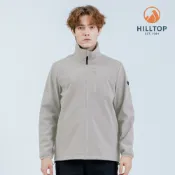 【Hilltop山頂鳥】SOFTSHELL防風透氣保暖彈性外套(可銜接GORE-TEX外件)男款灰｜PH22XM30EC