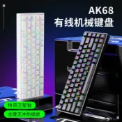 未來屋 【RGB發光】機械鍵盤 有線鍵盤 青軸鍵盤 紅軸鍵盤 迷你鍵盤 便攜鍵盤 小鍵盤 68鍵 桌面收納 打字辦公遊戲通用