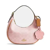 COACH 蔻馳 Emily 經典標誌帆布花朵掛飾單肩斜背包 CDW86 【 菲尼斯 國際精品 ★初秋極享】 女神手袋