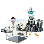 【吉星新產】LEGO60130積木 海上監獄島手辦收納盒透明盒子防塵罩盲盒