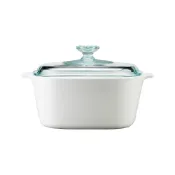 【康寧 Corningware】純白系列 方型康寧鍋3L