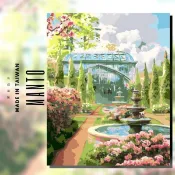 Manto【台灣製造】有釘好內框數字油畫｜祕密花園