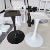 鐵藝支架喇叭盤桌腳桌子腿餐臺腳洽談桌圓桌餐桌底座腳架桌架