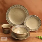 日式進口陶瓷碗盤 家用復古飯碗湯碗 釉下彩餐具斗笠碗 楓葉系列 單個裝