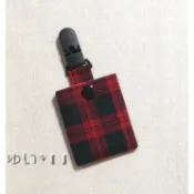 唯小伊手作＊學院格紋(紅黑)＊寶寶平安符袋/香火袋/護身符袋/平安福袋＊客製