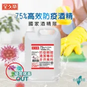 ✨🎁【PanPan】【全久榮】75%防疫酒精 4000 ml 防疫指揮中心核可製造 國家隊  食品級乙醇