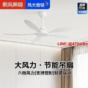 簡約大風力變頻吊扇中古風靜音家 吊頂風扇餐廳客廳吊掛工業風扇