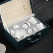 茶具組 功夫茶具組 泡茶壺 泡茶器 茶具套裝 羊脂玉功夫茶具套裝白瓷傢用蓋碗辦公室蓋碗茶高檔泡茶德化整套【宜家良品百貨】