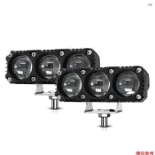 摩托車聚光燈摩托車 LED 駕駛燈具有 5 種照明模式 IP68 防水,適用於摩托車、卡車、拖拉機、拖車、高爾夫球車花園