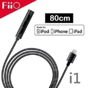 Lightning轉3.5mm FiiO i1 線控數位無損音樂解碼轉換器(80cm)耳機轉接頭 i7/i8/iX