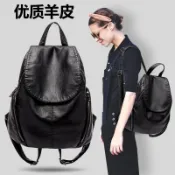 捕夢屋 免運 時尚後背包女 【2373人好評】真皮雙肩包女韓版2025新款女韓版羊皮書包大容量休閑軟皮旅行背包 快速出貨