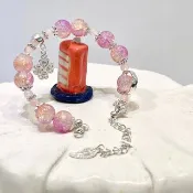 台灣設計師手工飾品-冰晶珠手鍊【Candy-古早味梅子糖】